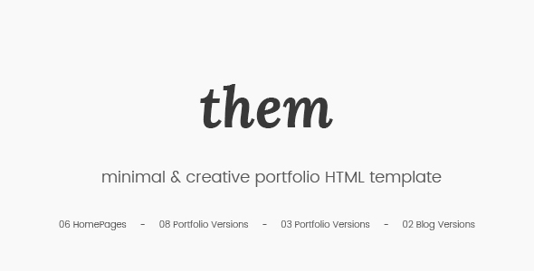 Them - Minimal and Creative Portfolio HTML Template