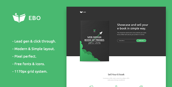 Themeforest Ebo - Ebook Landing Page PSD Template 19543272