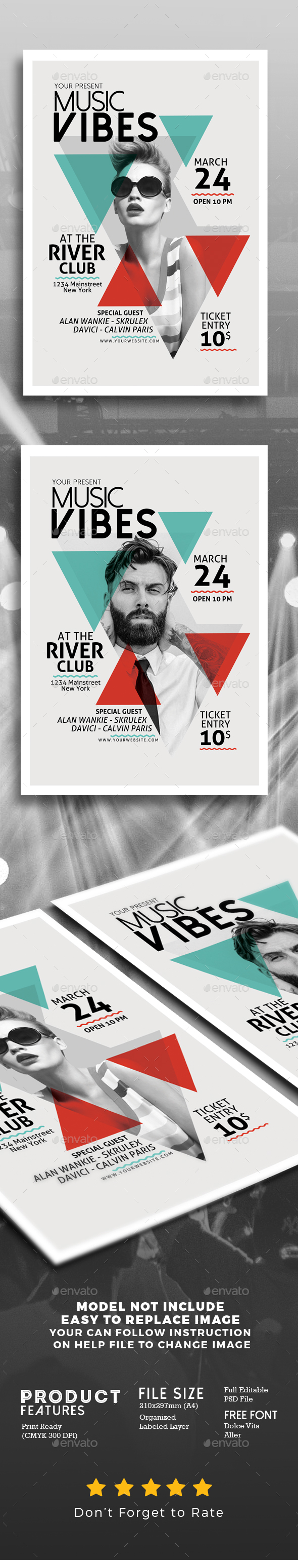 Graphicriver Minimal Music Flyer Template 19611166
