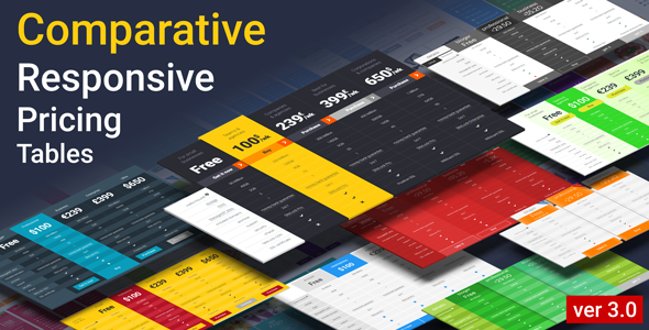 Comparative Responsive Pricing Tables Comparative Responsive Pricing Tables