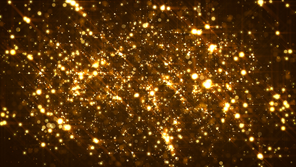 Videohive Abstract Golden Particles Glitter Background 19615119