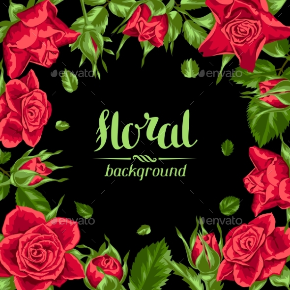 Graphicriver Invitation Card with Red Roses 19620336