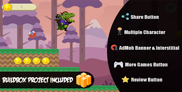 Running Alligator - AdMob (Buildbox Project Inculded)