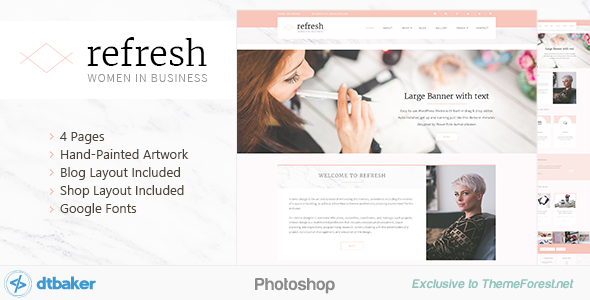 Themeforest Refresh - Women in Business - Shop & Blog PSD 19617156
