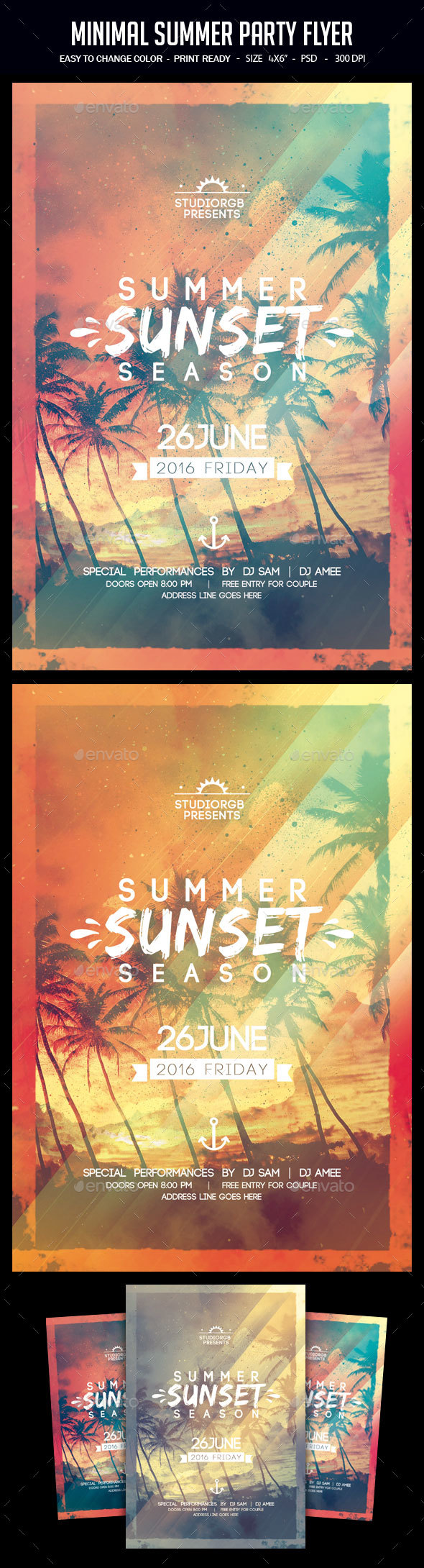 Minimal Summer Party Flyer