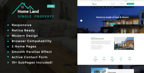 Homeland | Real Estate Single Property HTML5 Template
