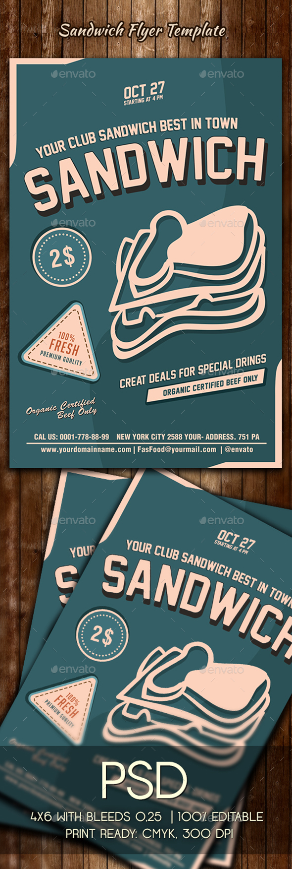 Sandwich Flyer Template