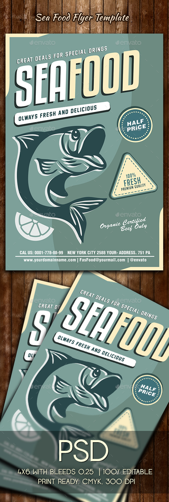 Seafood Flyer Template