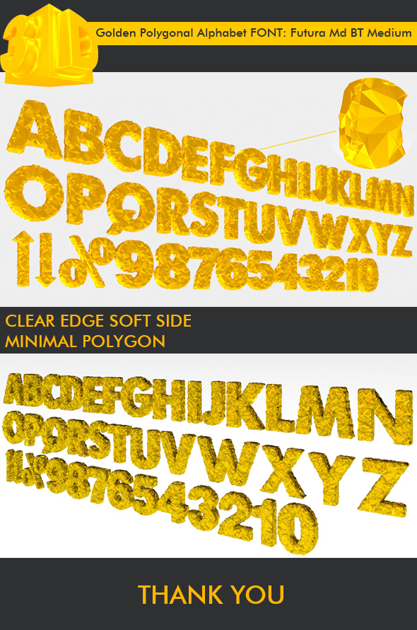 3DOcean 3D Golden Polygonal Alphabet 39 PCS 19638314 3DOcean 3D Golden Polygonal Alphabet 39 PCS 19638314