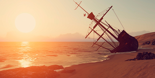 Videohive Sailing Ship Crashed 19639140