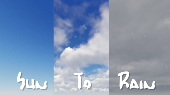 Videohive Sun To Rain - Weather Background Timelapse 19640680