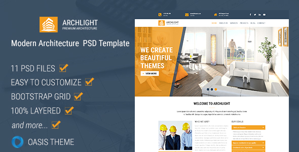 ArchLight - Modern PSD Template