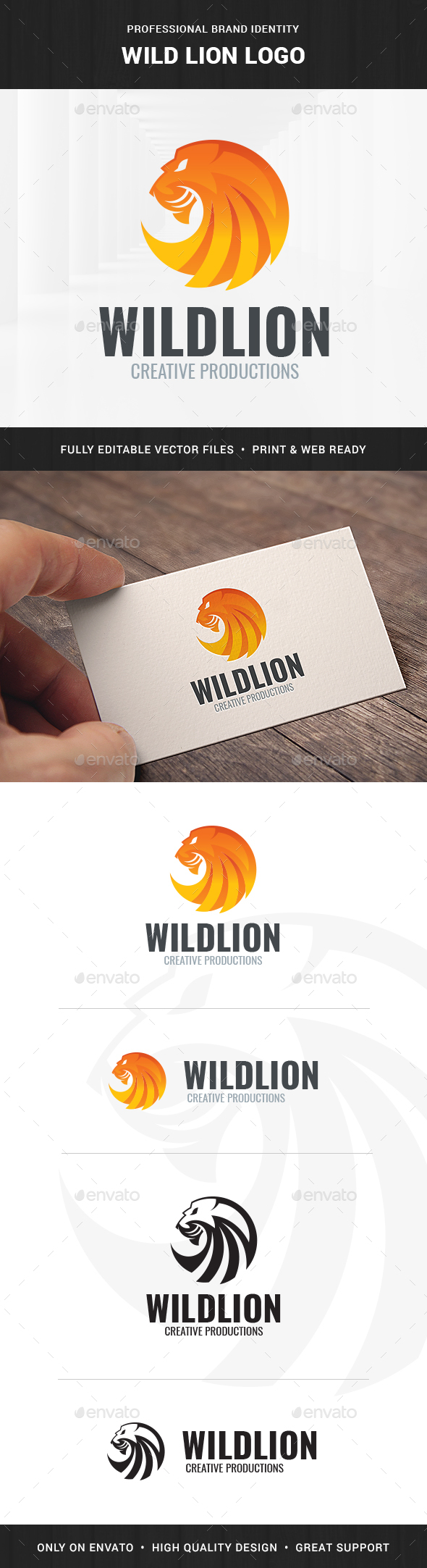 Wild Lion Logo Template