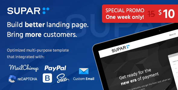 Supar | Multi-Purpose Landing Page HTML Template
