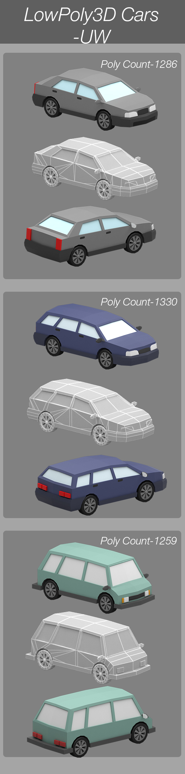 3DOcean Low poly cars 19653543