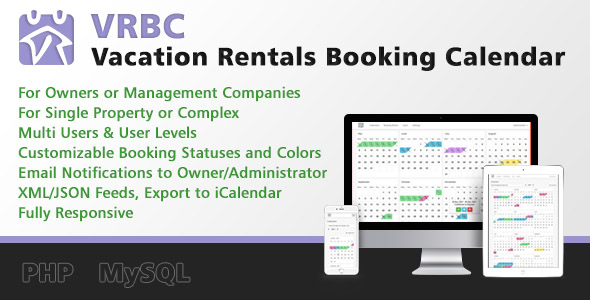 Vacation Rentals Booking Calendar