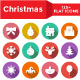 Christmas Flat Circle with Shadow icons