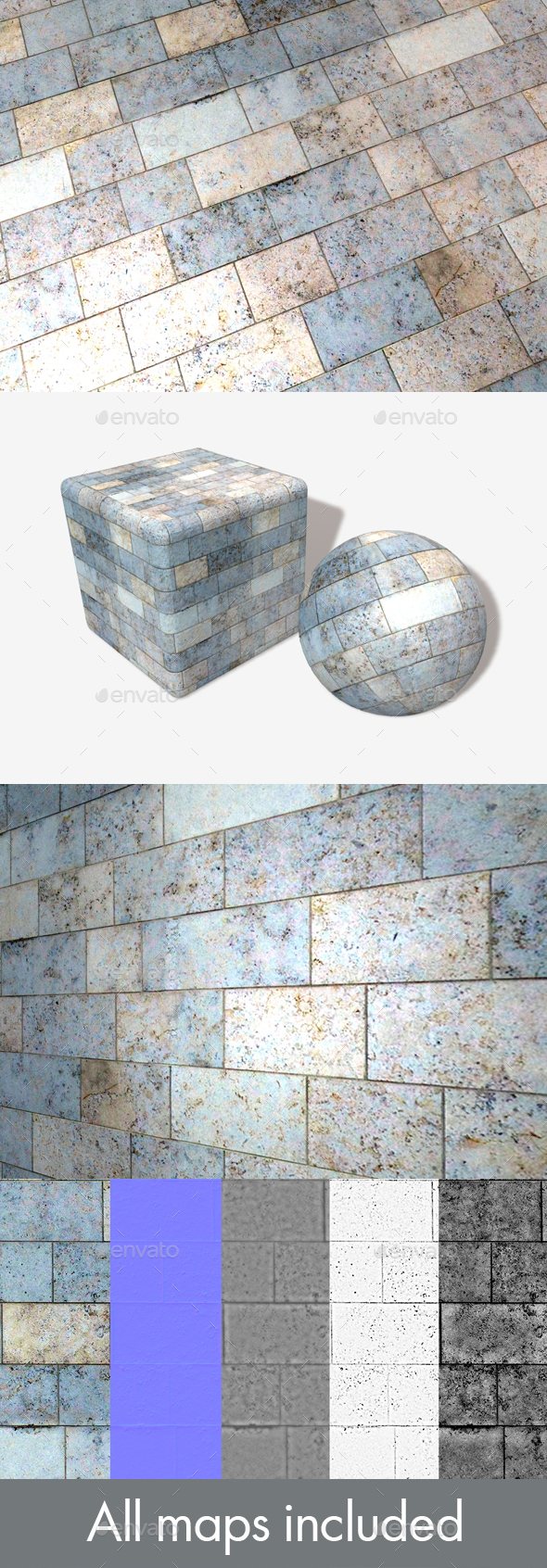 3DOcean Blue Marble Bricks Seamless Texture 19671370 3DOcean Blue Marble Bricks Seamless Texture 19671370