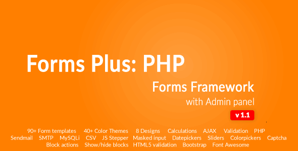 Form Framework with Admin Panel - Forms Plus: PHP