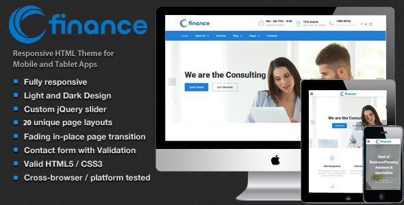 Finance - Accounting, Consulting & Business Website Template