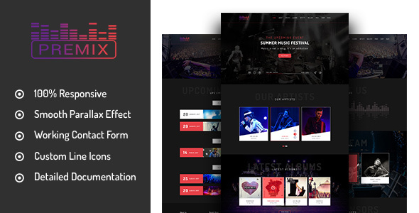 Premix - Music Event HTML5 Template