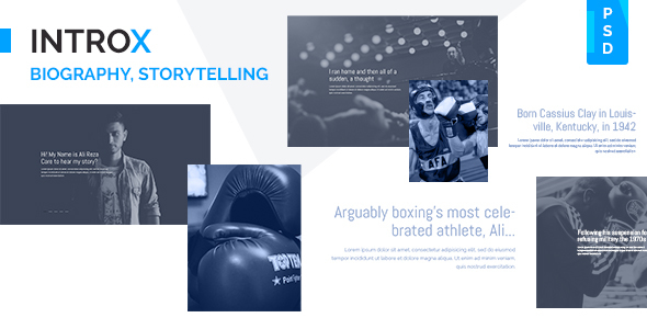 Themeforest IntroX One Page Biography Psd Template 19645829