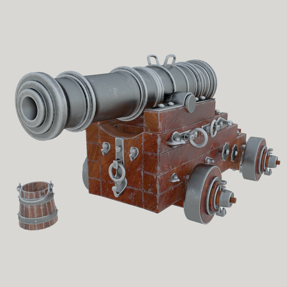 Vessel cannon Unicorn - 3DOcean Item for Sale