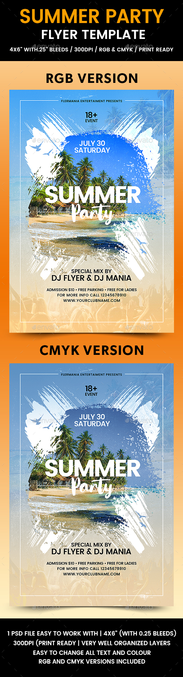 Summer Party Flyer Template