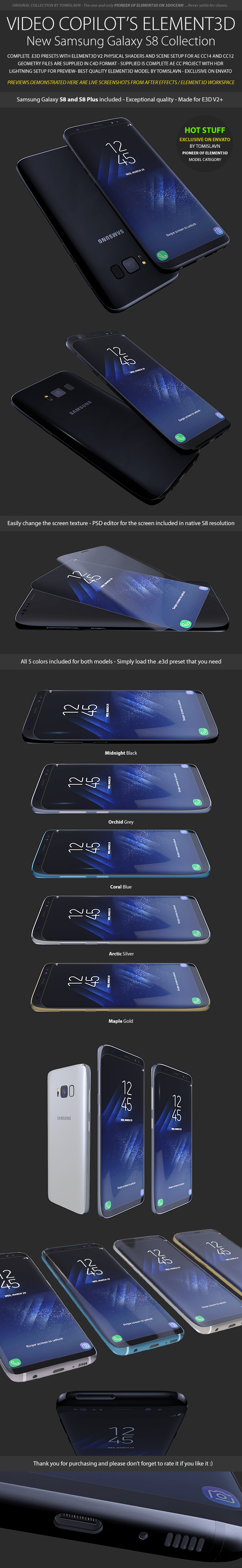 Element3D - Samsung Galaxy S8 Collection Element3D - Samsung Galaxy S8 Collection