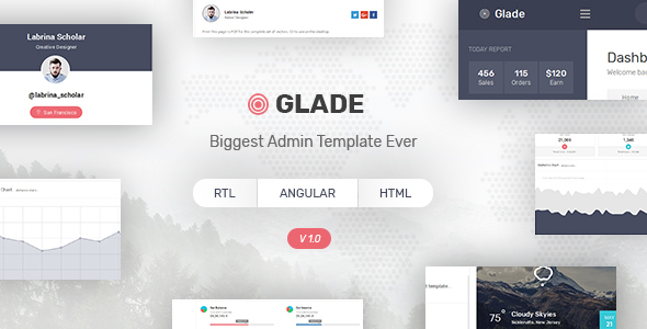 Glade - Responsive Admin Template