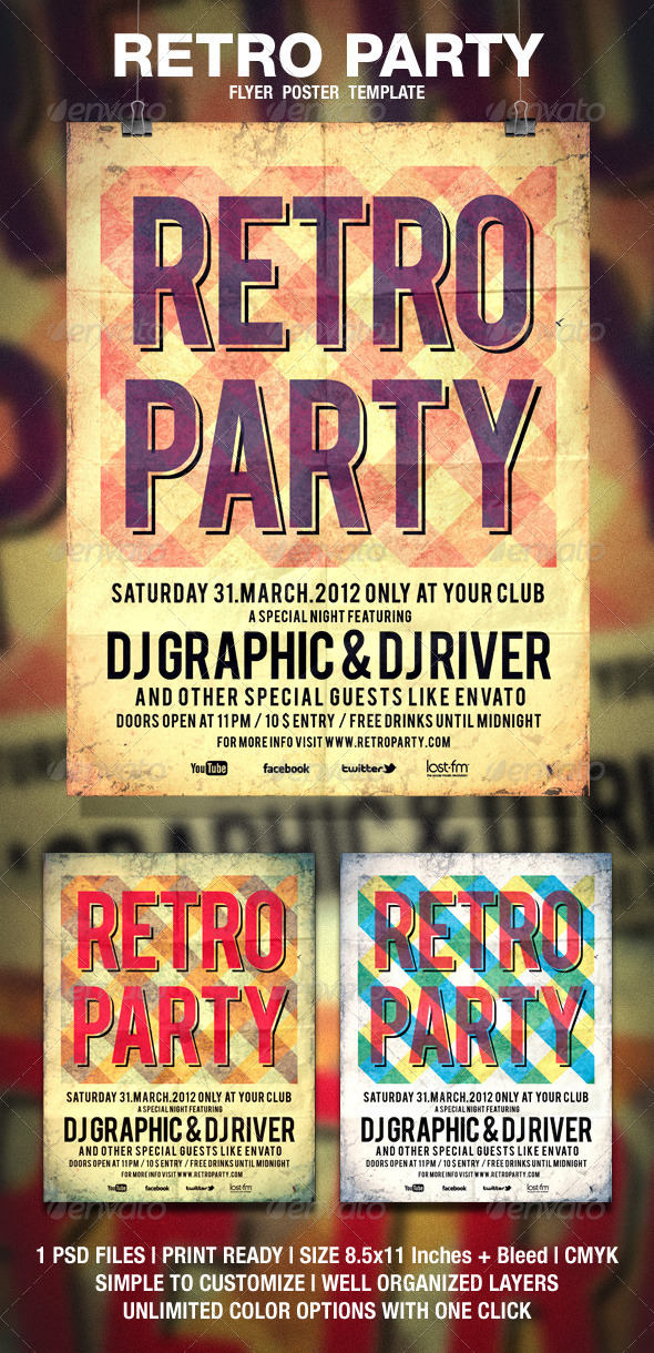 Retro Typography 2 Flyer / Poster