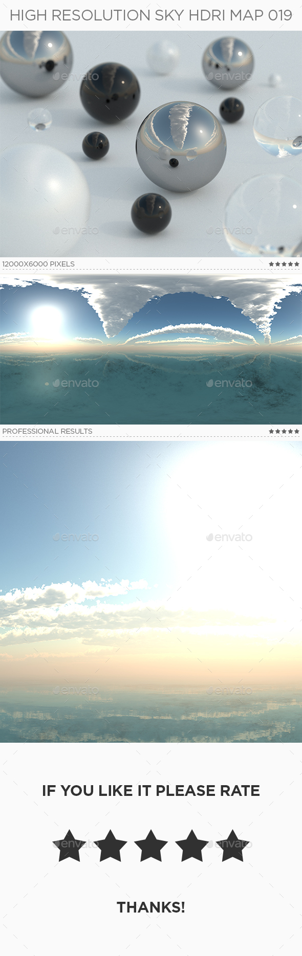 High Resolution Sky HDRi Map 019 - 3DOcean Item for Sale