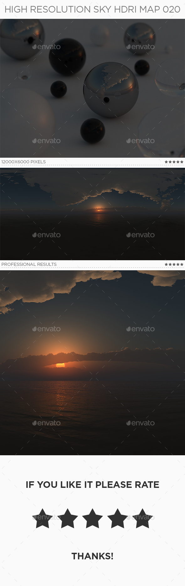 High Resolution Sky HDRi Map 020 - 3DOcean Item for Sale