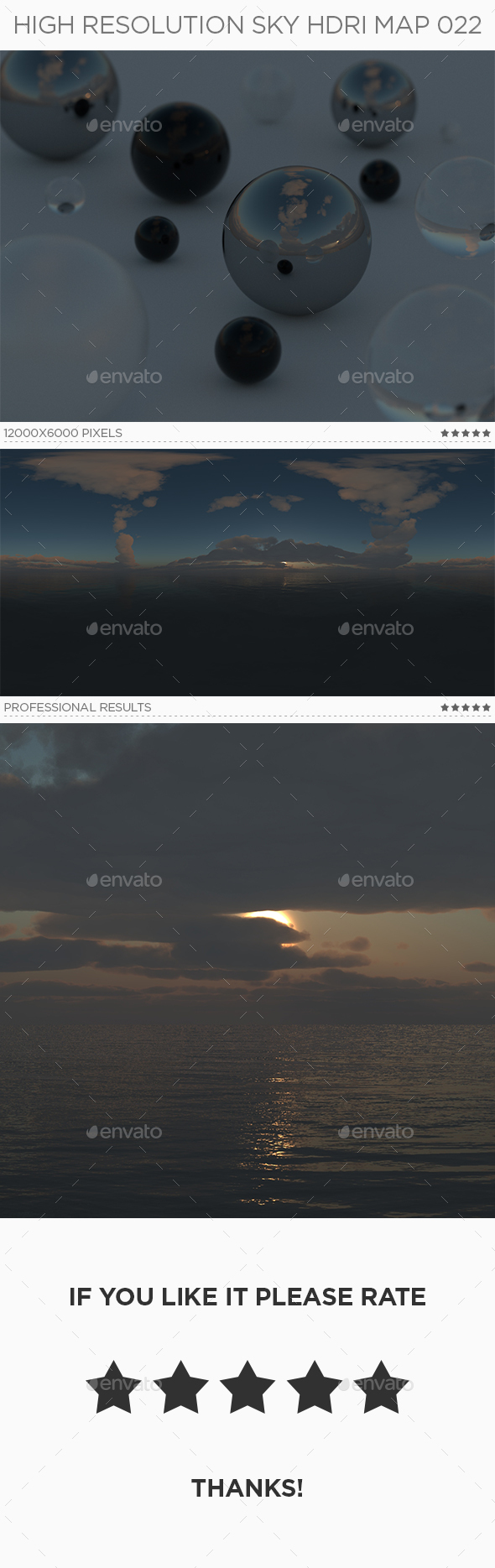 High Resolution Sky HDRi Map 022 - 3DOcean Item for Sale