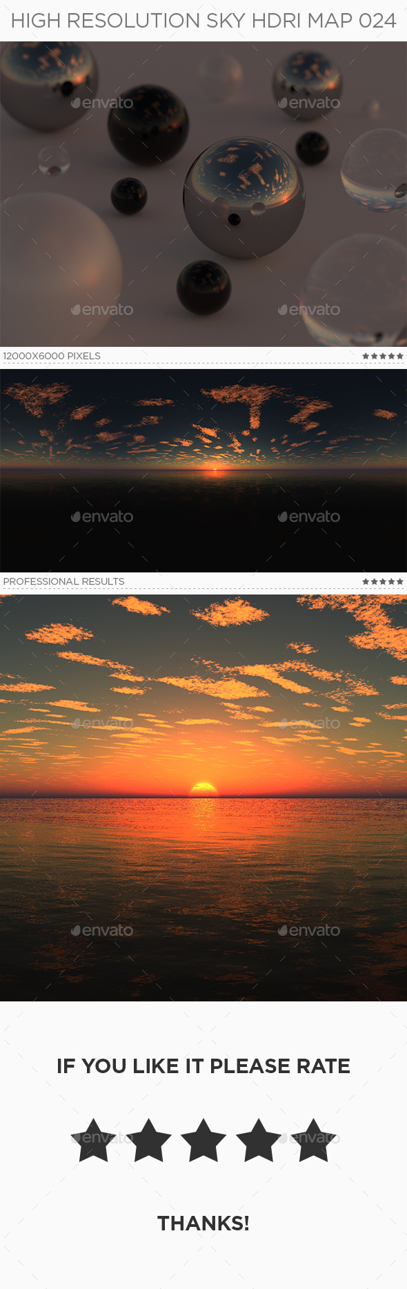 High Resolution Sky HDRi Map 024 - 3DOcean Item for Sale