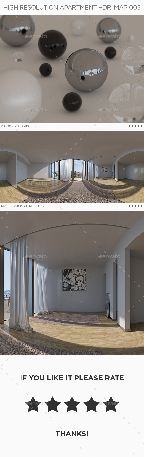 High Resolution Apartment HDRi Map 005 - 3DOcean Item for Sale