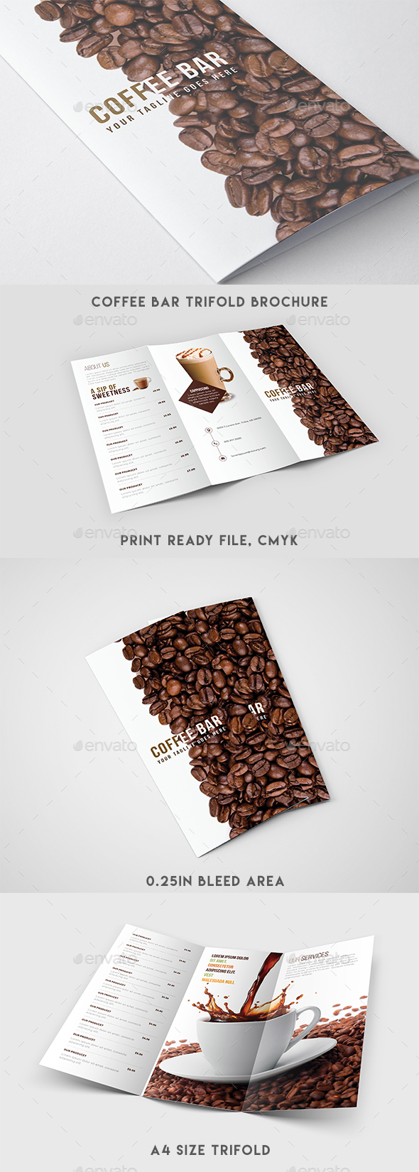 Trifold Brochure - Coffee Menu