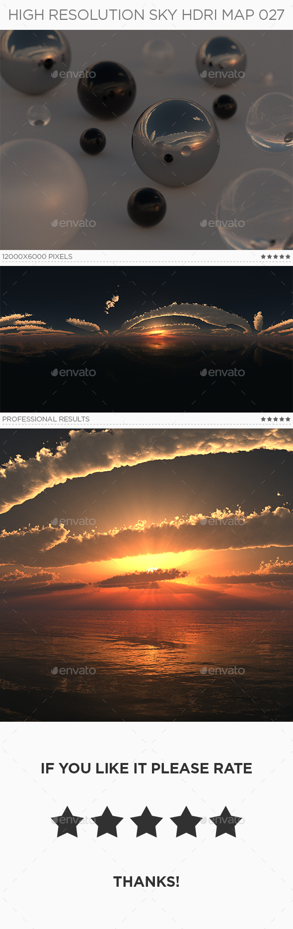 High Resolution Sky HDRi Map 027 - 3DOcean Item for Sale