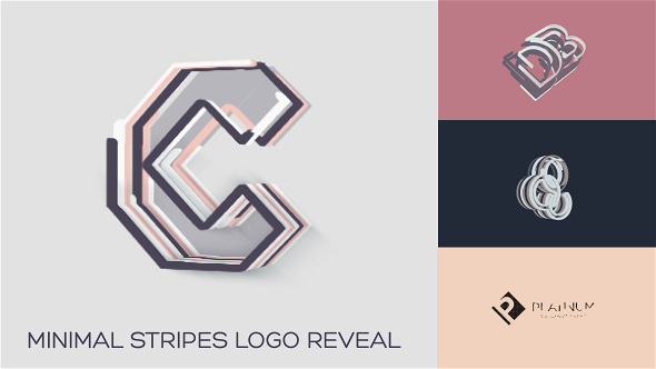 Minimal Stripes Logo Reveal