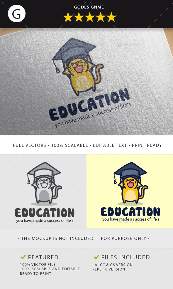 Education Cat Logo