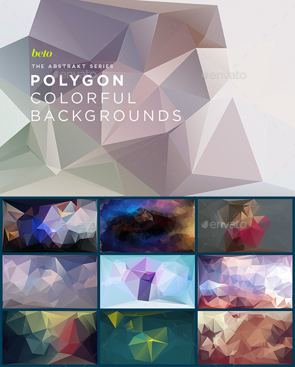 Polygon Abstract Backgrounds V4