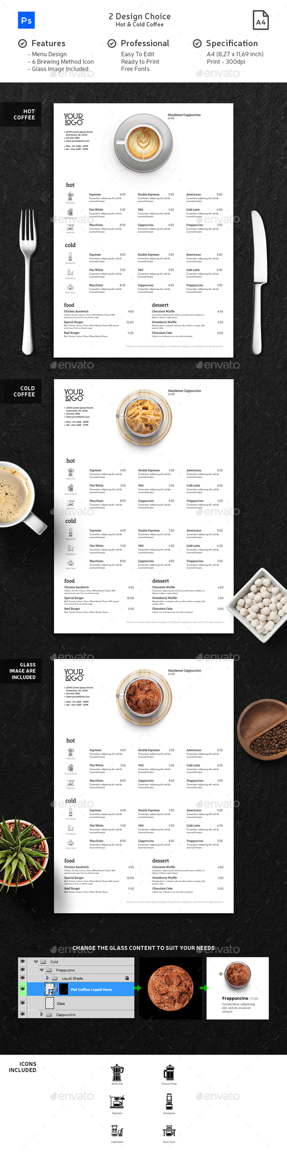 Minimalist Photography Coffee Menu 2