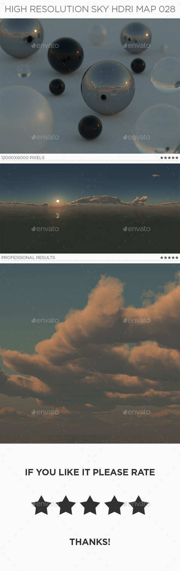 High Resolution Sky HDRi Map 028 - 3DOcean Item for Sale