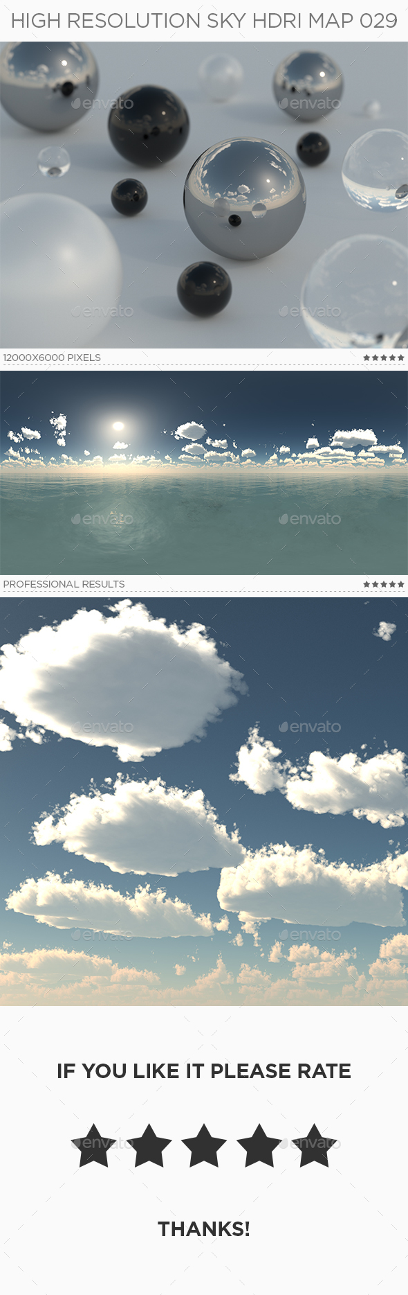 High Resolution Sky HDRi Map 029 - 3DOcean Item for Sale