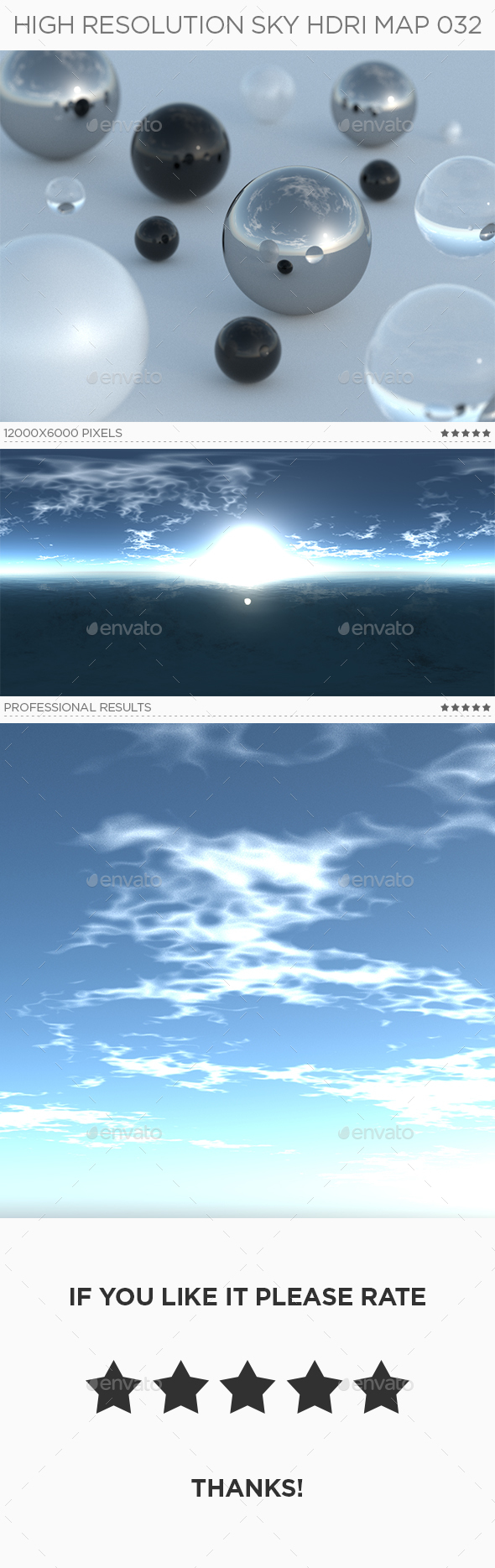 High Resolution Sky HDRi Map 032 - 3DOcean Item for Sale