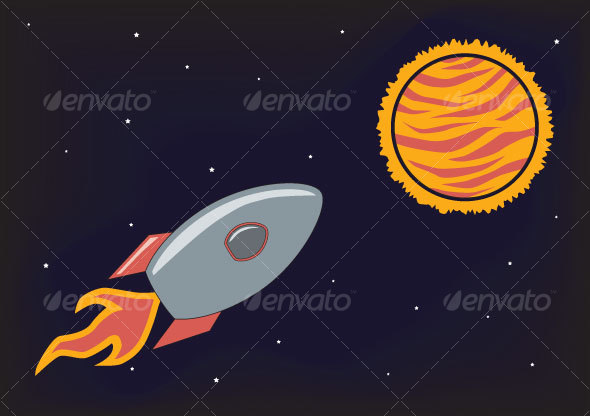 Space Rocket Illustration