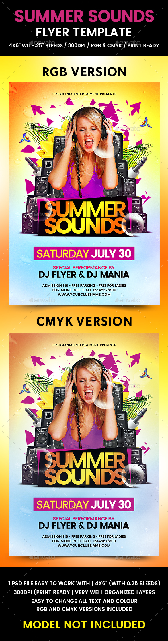 Summer Sounds Flyer Template