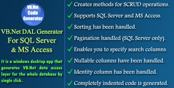 VB.Net DAL Generator