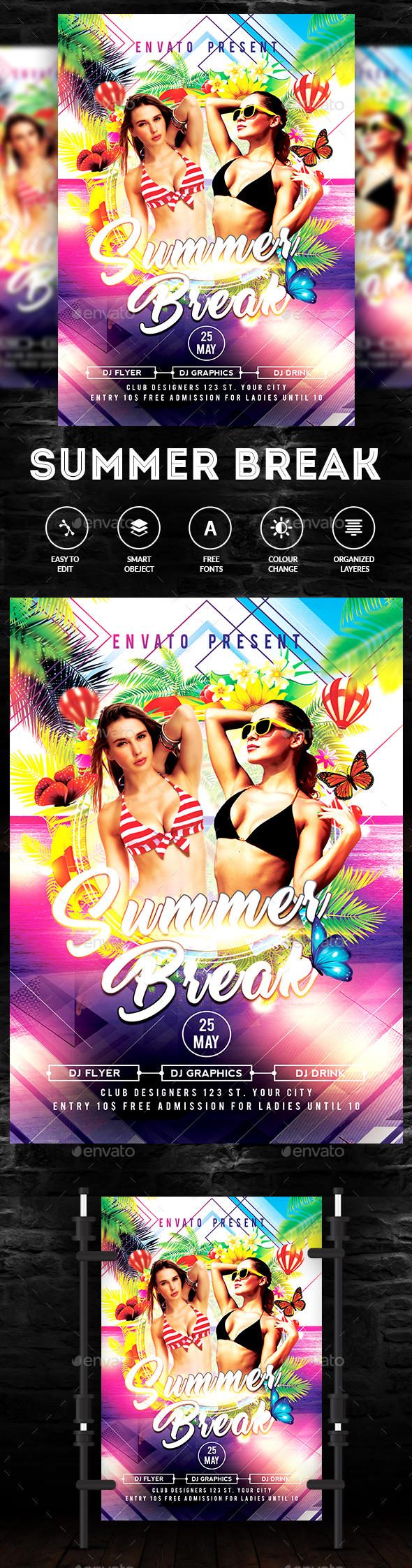 Summer Break - Flyer Template