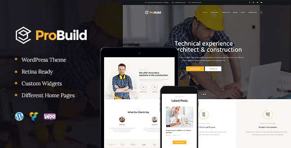CURRENT VERSION 1.0 (see Change log at the bottom of this page) ProBuild has an engaging and informative design perfectly suitable for a website dedicated to b